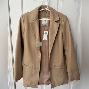 Abercrombie Vegan Leather Blazer - XXS